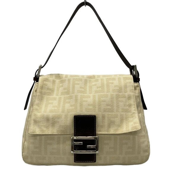 FENDI Mamma bucket / Zucchino pattern - Cream Dark Brown B 764-080825 - Picture 1 of 14
